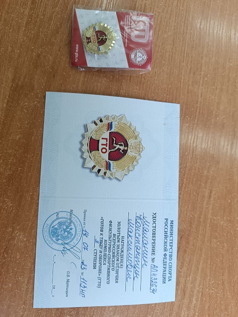 Ученик 4 класса Маланин Константин сдавал нормы ГТО..